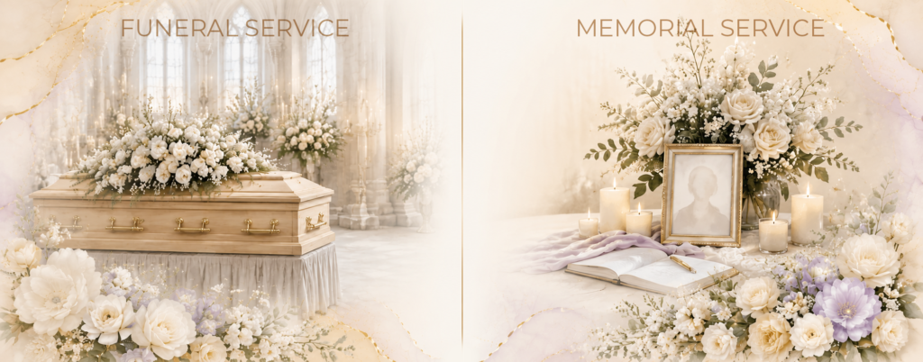 difference funeral memorial