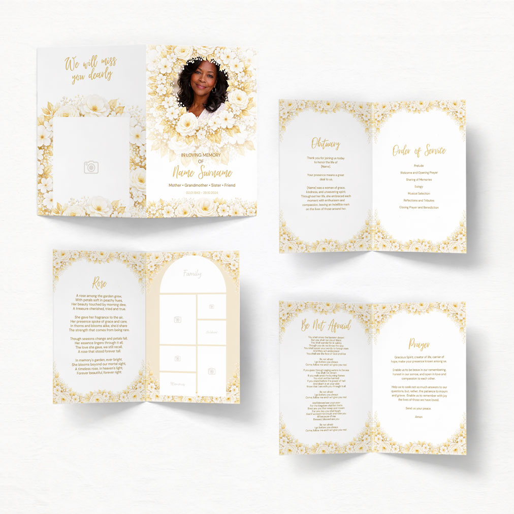 A5 Funeral Programme